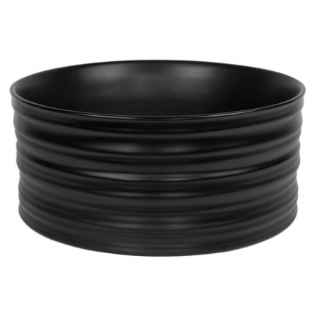 Lavoar pe blat negru mat 41 cm, rotund, ventil inclus, Fluminia My Black Circle [2]