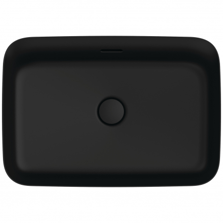 Lavoar pe blat negru mat 55 cm, dreptunghiular, cu preaplin, Ideal Standard Ipalyss [3]
