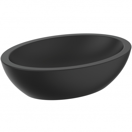 Baie - Lavoar pe blat negru mat 60 cm, oval, Ideal Standard Strada