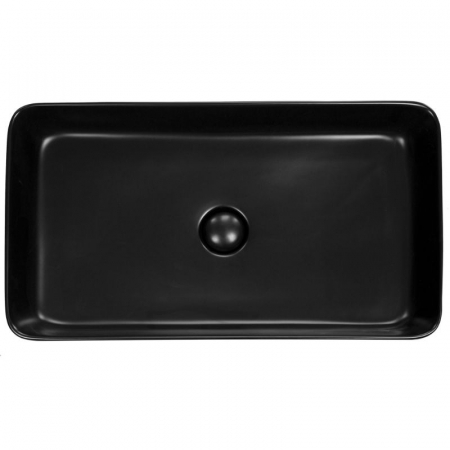 Lavoar pe blat negru mat 68 cm, dreptunghiular, Fluminia My Black Square [1]