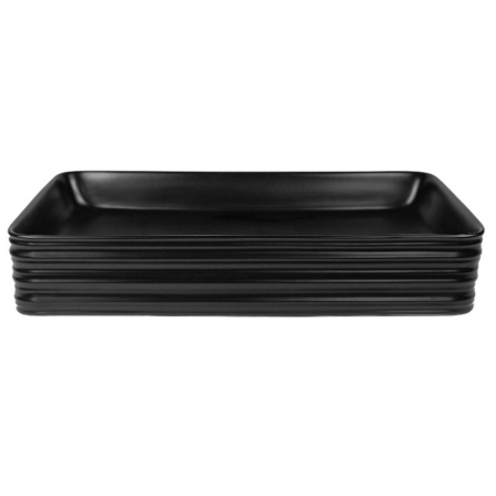 Lavoar pe blat negru mat 68 cm, dreptunghiular, Fluminia My Black Square [2]