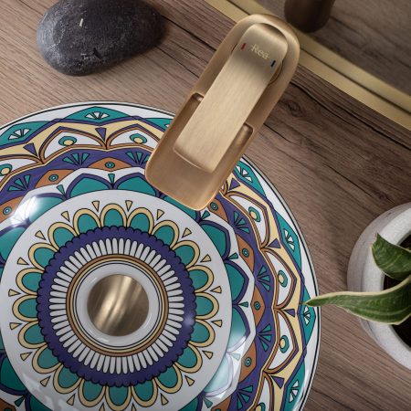 Lavoar pe blat multicolor, rotund, Rea Aztec [1]