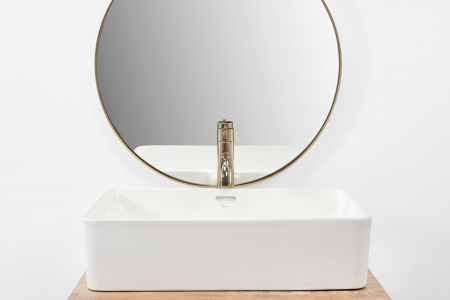 Lavoar dreptunghiular Rea Berta, alb, ceramică lucioasă, 56 x 35,5 cm [3]