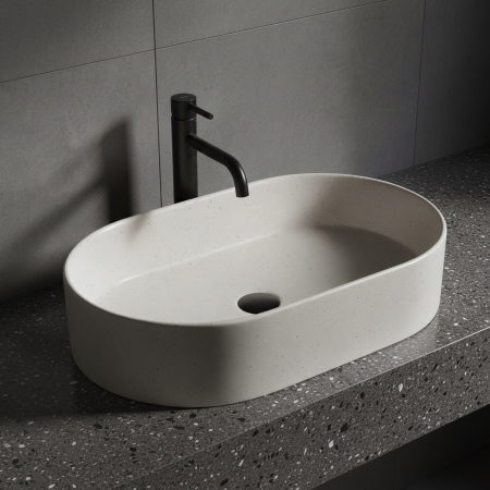 Lavoar baie 61x38 cm, imitatie piatra, oval, Rea Nadia [1]
