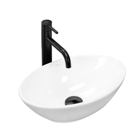 Chiuvete baie - Lavoar baie 40x26 cm, alb lucios, oval, Rea Pamela