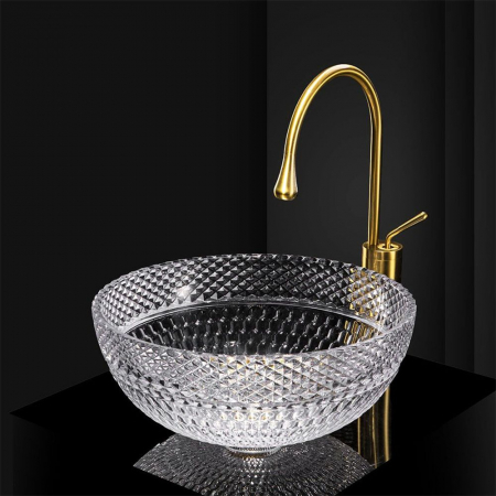 Lavoar pe blat transparent 40 cm, rotund, Rea Sue [4]