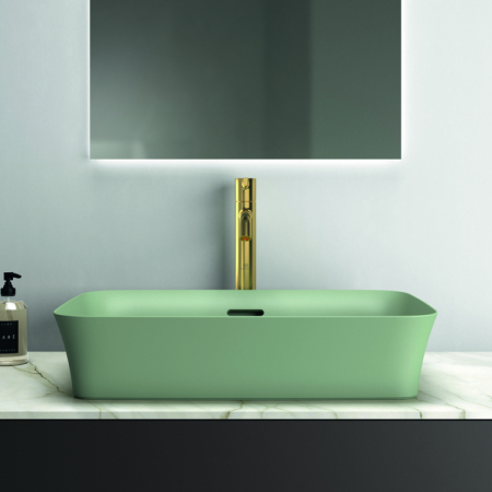 Lavoar pe blat verde lucios 55 cm, dreptunghiular, cu preaplin, Ideal Standard Ipalyss [4]