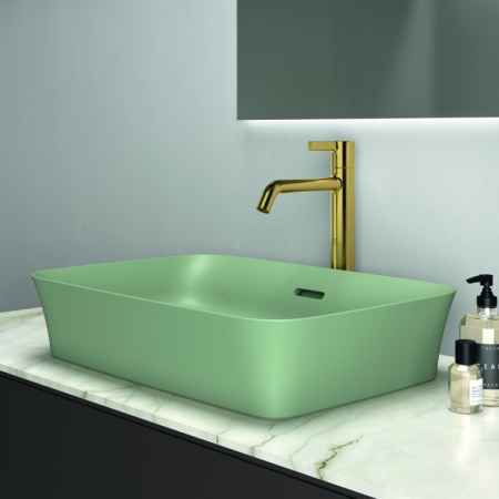 Lavoar pe blat verde lucios 55 cm, dreptunghiular, cu preaplin, Ideal Standard Ipalyss [5]