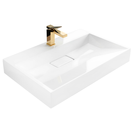 Lavoare baie pe blat - Lavoar cu montare pe blat 70 cm, alb, Rea Goya