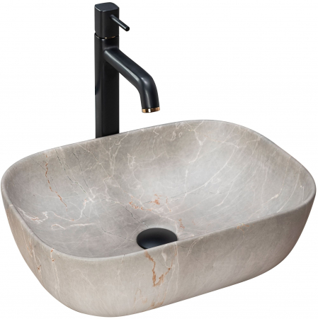 Lavoar pentru blat efect piatra 46x33 cm Rea Livia [0]