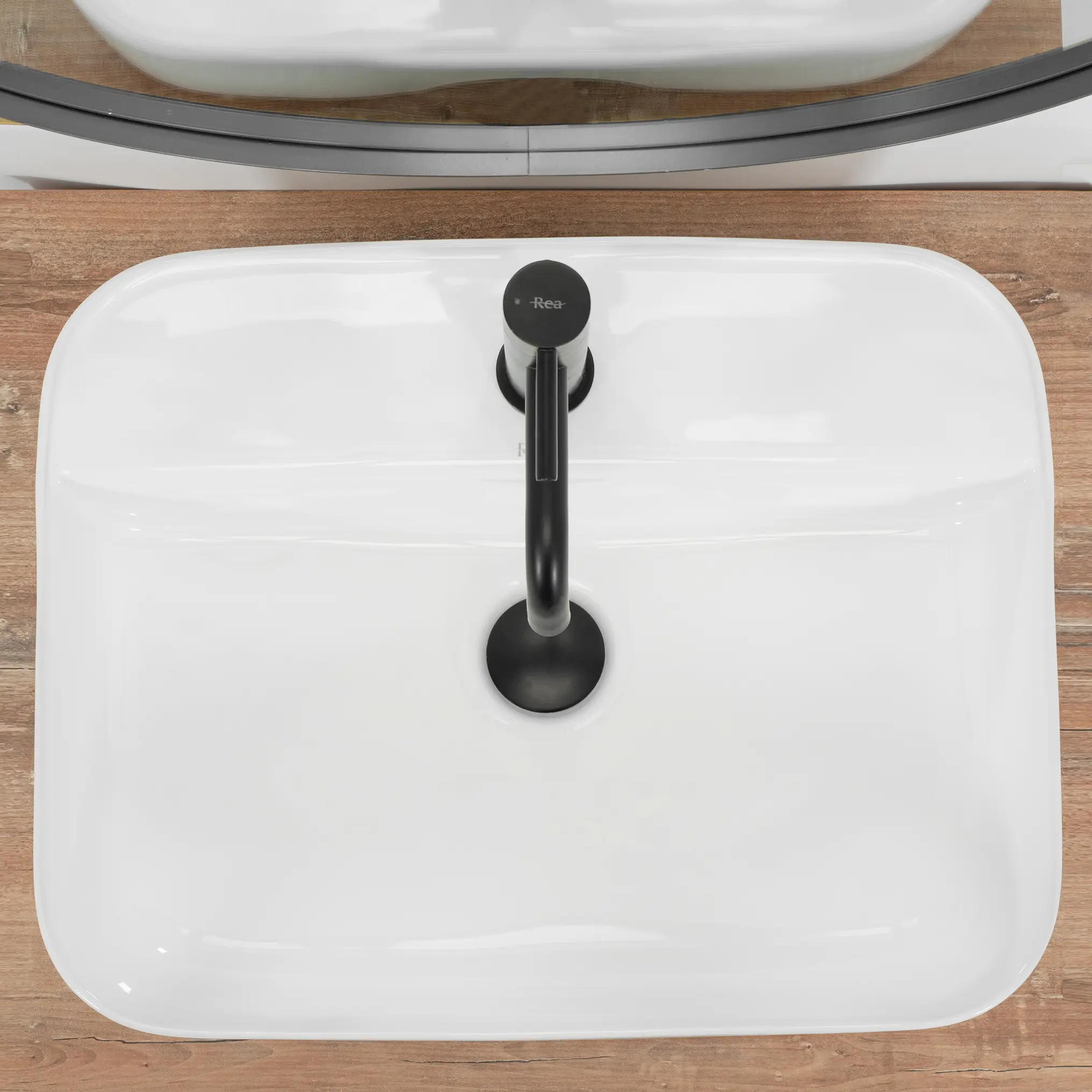 Lavoar dreptunghiular Rea Martina, alb lucios, 51,5 x 41 cm [3]