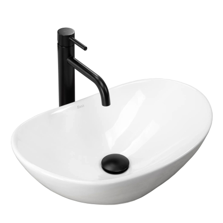 Lavoar pentru blat, alb lucios, oval, Rea Royal Mini [0]