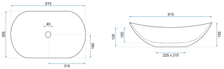 Lavoar pentru blat Rea Royal Olive Matt [3]