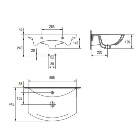 Lavoar pentru mobilier Cersania 65 1 G Box [2]