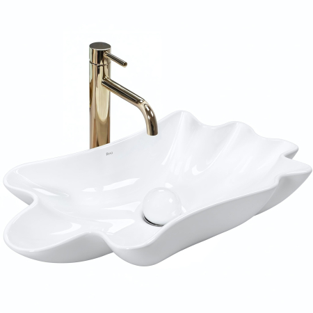 Chiuvete baie - Lavoar baie 62x33 cm, alb lucios, cu ventil click-clack inclus, Rea Infinity