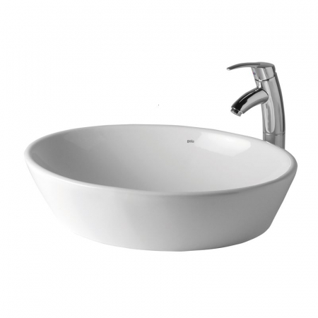 Chiuvete baie - Lavoar pe blat alb 58 cm, oval, Gala Soft
