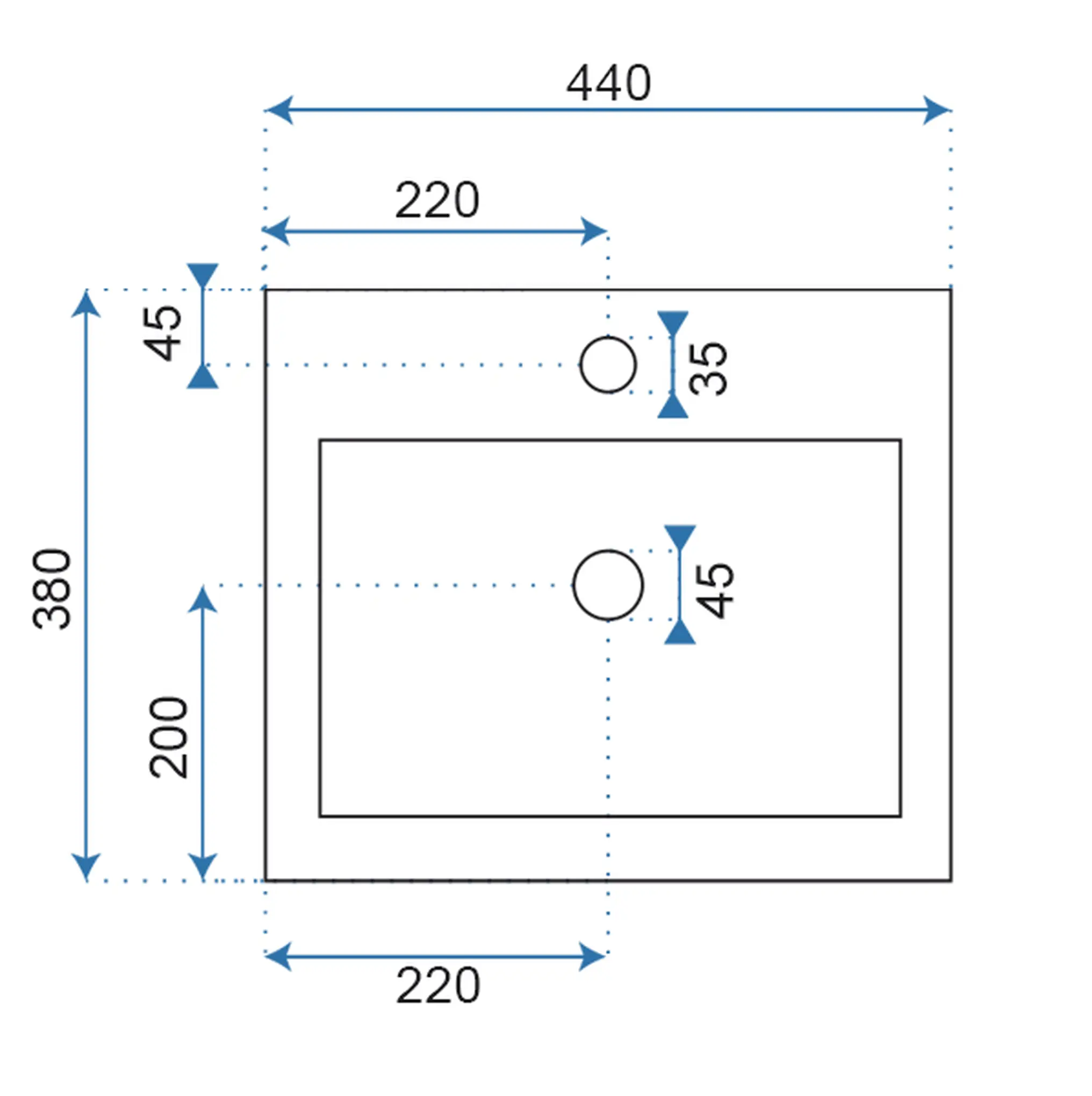 Lavoar freestanding dreptunghiular Rea Daria [6]