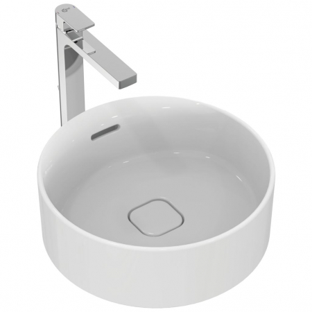 Lavoar pe blat alb 38 cm, rotund, cu preaplin, Ideal Standard Strada II [1]