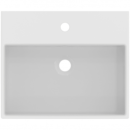 Lavoar suspendat alb 50 cm, dreptunghiular, orificiu baterie si preaplin, Ideal Standard Strada [2]