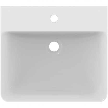 Lavoar suspendat alb 50 cm, orificiu baterie si preaplin, Ideal Standard Connect Air Cube [3]