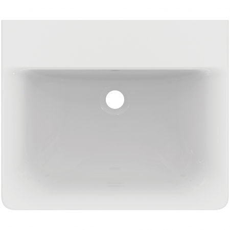 Lavoar suspendat alb 55 cm, dreptunghiular, cu preaplin, Ideal Standard Connect Cube [2]