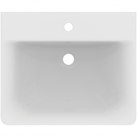 Lavoar suspendat alb 55 cm, dreptunghiular, orificiu baterie si preaplin, Ideal Standard Connect Cube [3]