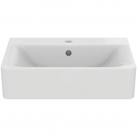 Lavoar suspendat alb 55 cm, dreptunghiular, orificiu baterie si preaplin, Ideal Standard Connect Cube [1]