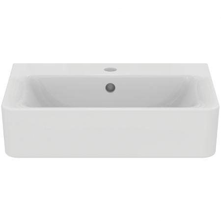 Lavoar suspendat alb 55 cm, orificiu baterie si preaplin, Ideal Standard Connect Space Cube [2]