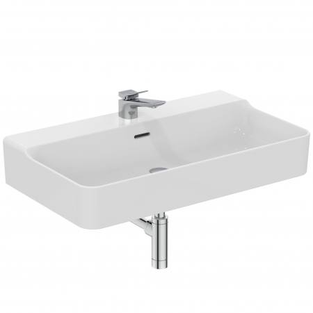Lavoar suspendat alb 80 cm, dreptunghiular, cu preaplin, Ideal Standard Conca [3]