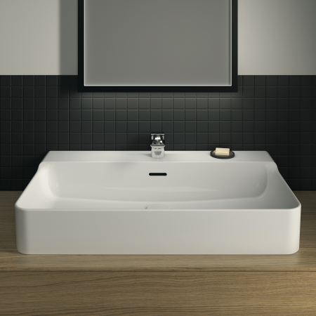 Lavoar suspendat alb 80 cm, dreptunghiular, cu preaplin, Ideal Standard Conca [4]