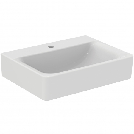 Baie - Lavoar suspendat alb 60 cm, dreptunghiular, orificiu baterie, Ideal Standard Connect Cube
