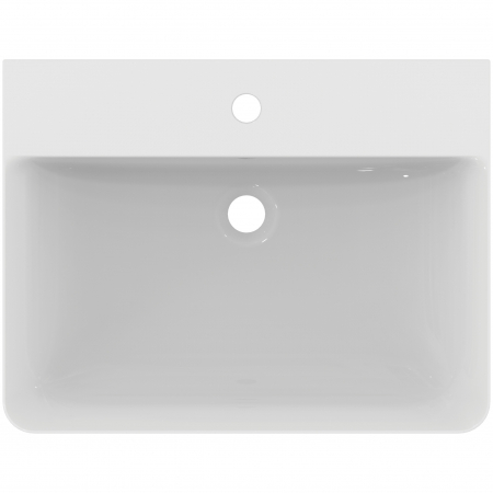 Lavoar suspendat alb 60 cm, dreptunghiular, orificiu baterie si preaplin, Ideal Standard Connect Air [3]