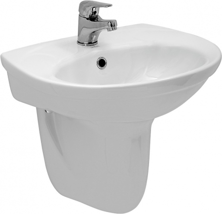 Chiuvete baie - Lavoar suspendat alb 55 cm, asimetric, Cersanit Roma New