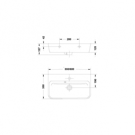 Lavoar suspendat alb 55 cm Gala Emma Compact [1]