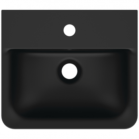 Lavoar suspendat negru mat 40 cm, orificiu baterie si cu preaplin, Ideal Standard Connect Air [3]