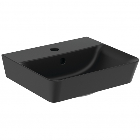 Baie - Lavoar suspendat negru mat 40 cm, orificiu baterie si cu preaplin, Ideal Standard Connect Air