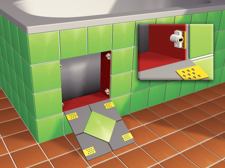 Baie - Magnet reglabil pentru capace de inspectie sub placi ceramice