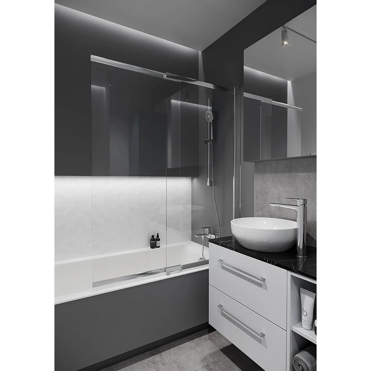 Maner mobilier baie, crom, 1 bucata, Cersanit Larga [1]