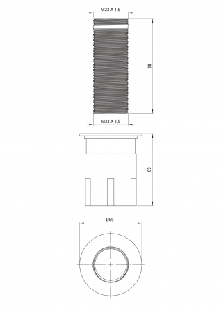 Manson de fixare pentru robinete de chiuveta, Deante [2]