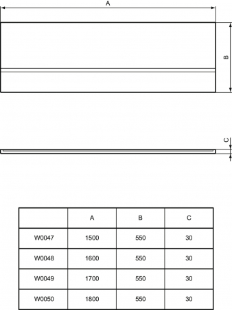 Masca frontala cada 170 cm Ideal Standard Simplicity [2]