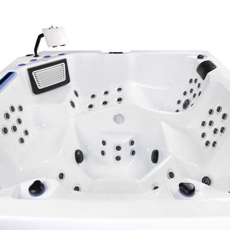 Minipiscina jacuzzi, 6 persoane, 100 de jeturi, sterling silver, cu sistem audio MyMusic 2.0, suport pentru tabletă, iluminare laterala,  Avatar Cinema [9]
