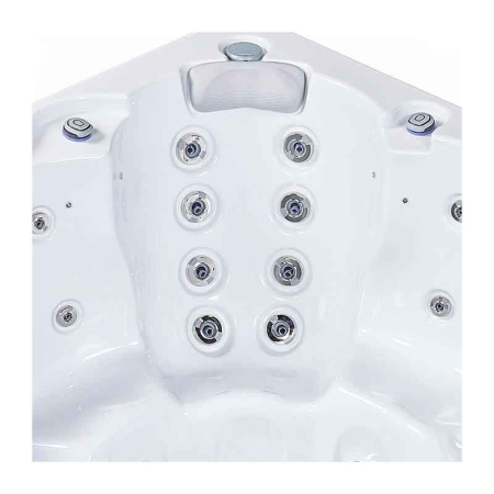 Minipiscina jacuzzi 6 persoane, alb, 50 jeturi, iluminare LED, unitate de control: Gecko IN.YE-3, 200 cm x 200 cm x 87 cm, Wellis Prague CityLife Deluxe [3]