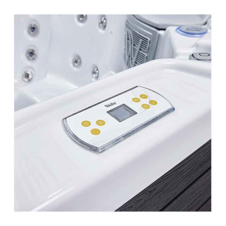 Minipiscina jacuzzi 6 persoane, alb, 50 jeturi, iluminare LED, unitate de control: Gecko IN.YE-3, 200 cm x 200 cm x 87 cm, Wellis Prague CityLife Deluxe [9]
