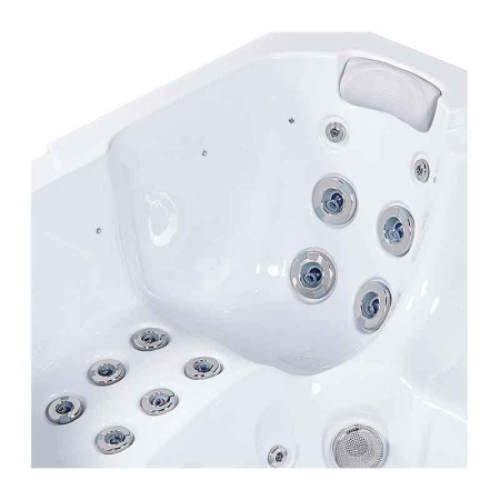 Minipiscina jacuzzi 6 persoane, alb, 50 jeturi, iluminare LED, unitate de control: Gecko IN.YE-3, 200 cm x 200 cm x 87 cm, Wellis Prague CityLife Deluxe [4]