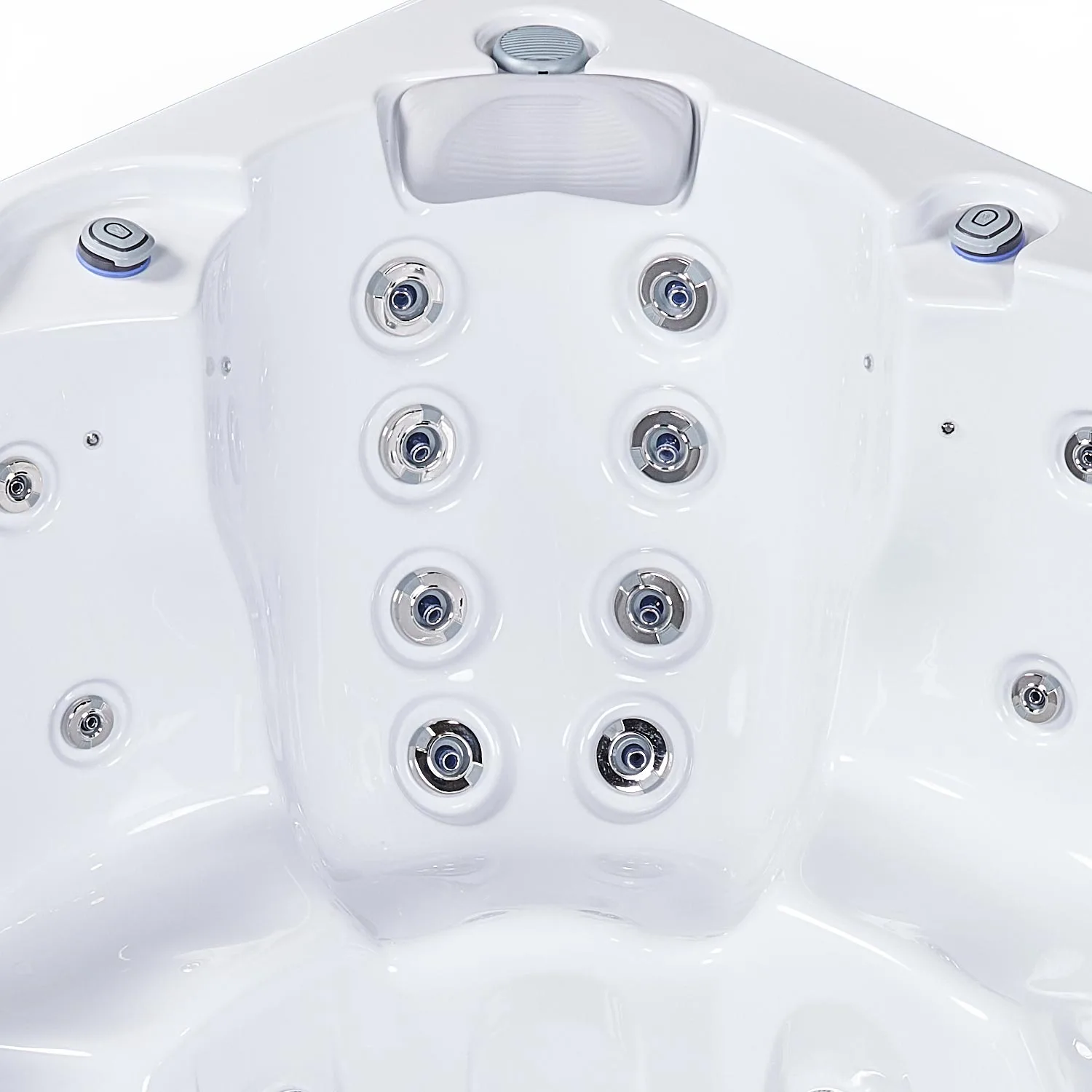 Minipiscina jacuzzi 6 persoane, alb-lucios, 50 jeturi hidromasaj, scara inteligenta cu suport pentru pompa de caldura, 200 × 200 cm, WiFi, sistem audio, Wellis Prague CityLife Premium [9]
