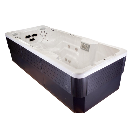 Minipiscina swim spa, ice white, 24 jeturi, iluminare LED,  Wellis Amazonas Riverjet Life [2]