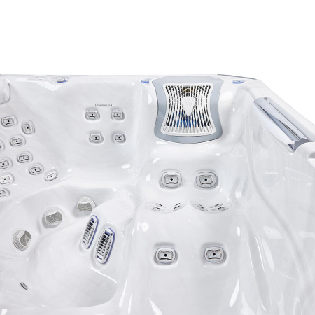 Minipiscina jacuzzi, 6 persoane, ice white, 59 jeturi, 6 Infinity Jets pentru masaj, iluminare LED,  Wellis Kilimanjaro Life Essential [2]