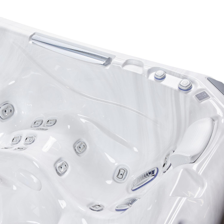 Minipiscina jacuzzi, 6 persoane, ice white, 59 jeturi, 6 Infinity Jets pentru masaj, iluminare LED,  Wellis Kilimanjaro Life Essential [5]