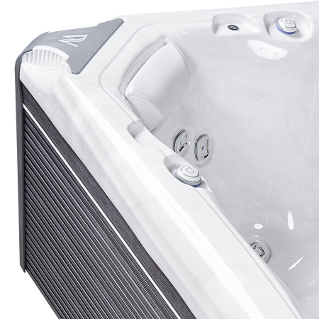 Minipiscina jacuzzi, 6 persoane, ice white, 59 jeturi, 6 Infinity Jets pentru masaj, iluminare LED,  Wellis Kilimanjaro Life Essential [7]