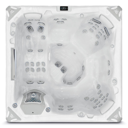 Minipiscina jacuzzi, 6 persoane, ice white, 59 jeturi, 6 Infinity Jets pentru masaj, iluminare LED,  Wellis Kilimanjaro Life Essential [1]